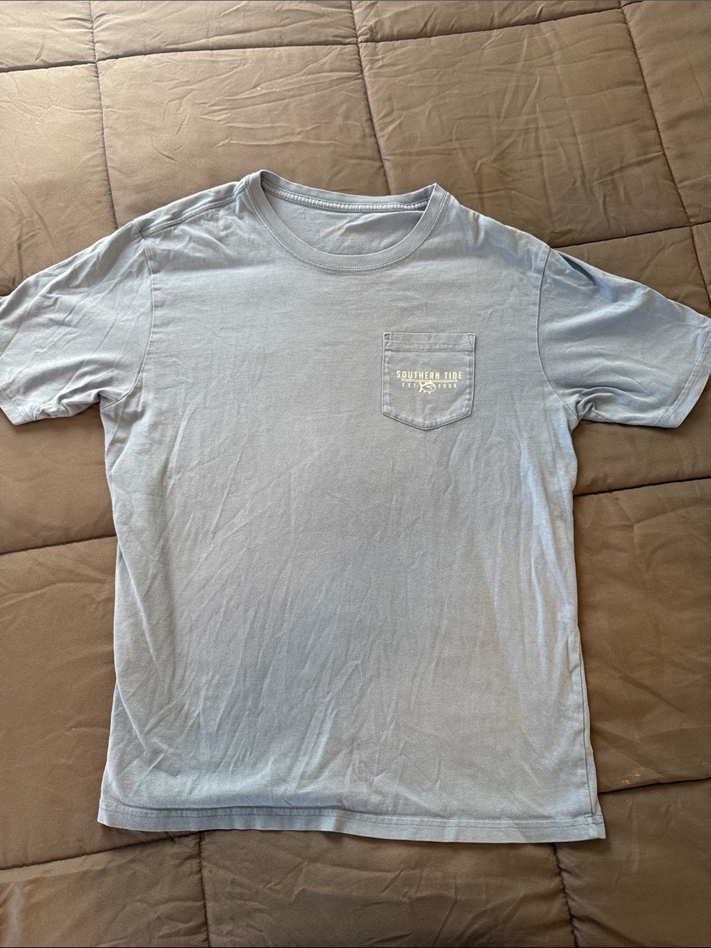 Southern Tide Pale Blue Pocket Tee